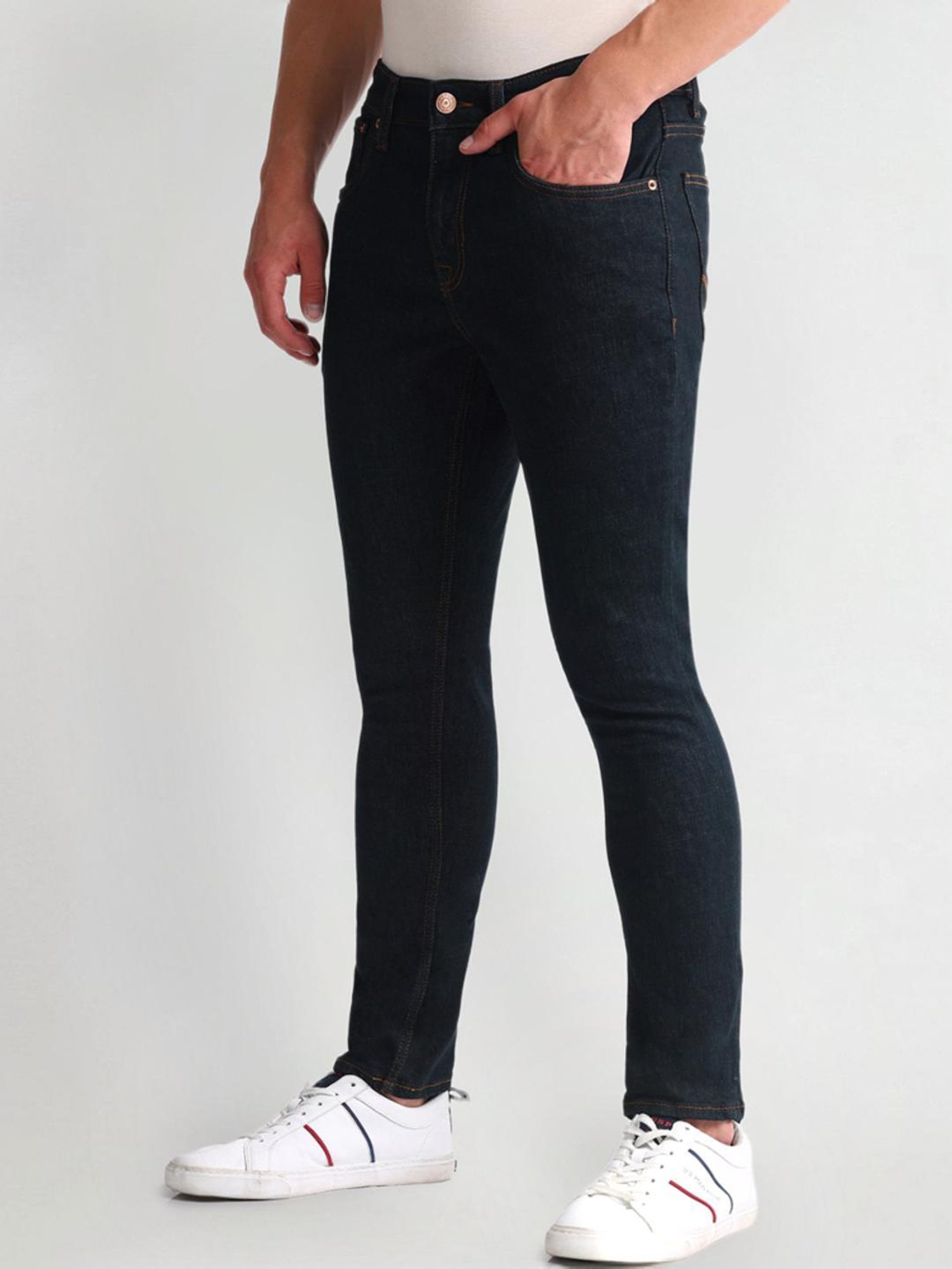 U.S. Polo Assn. Blue Cotton Regular Fit Jeans