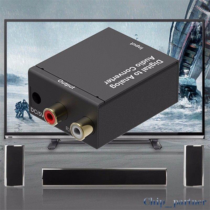 Digital to Analog Optical Fiber Audio Switch Converter Toslink Coaxial RCA Audio