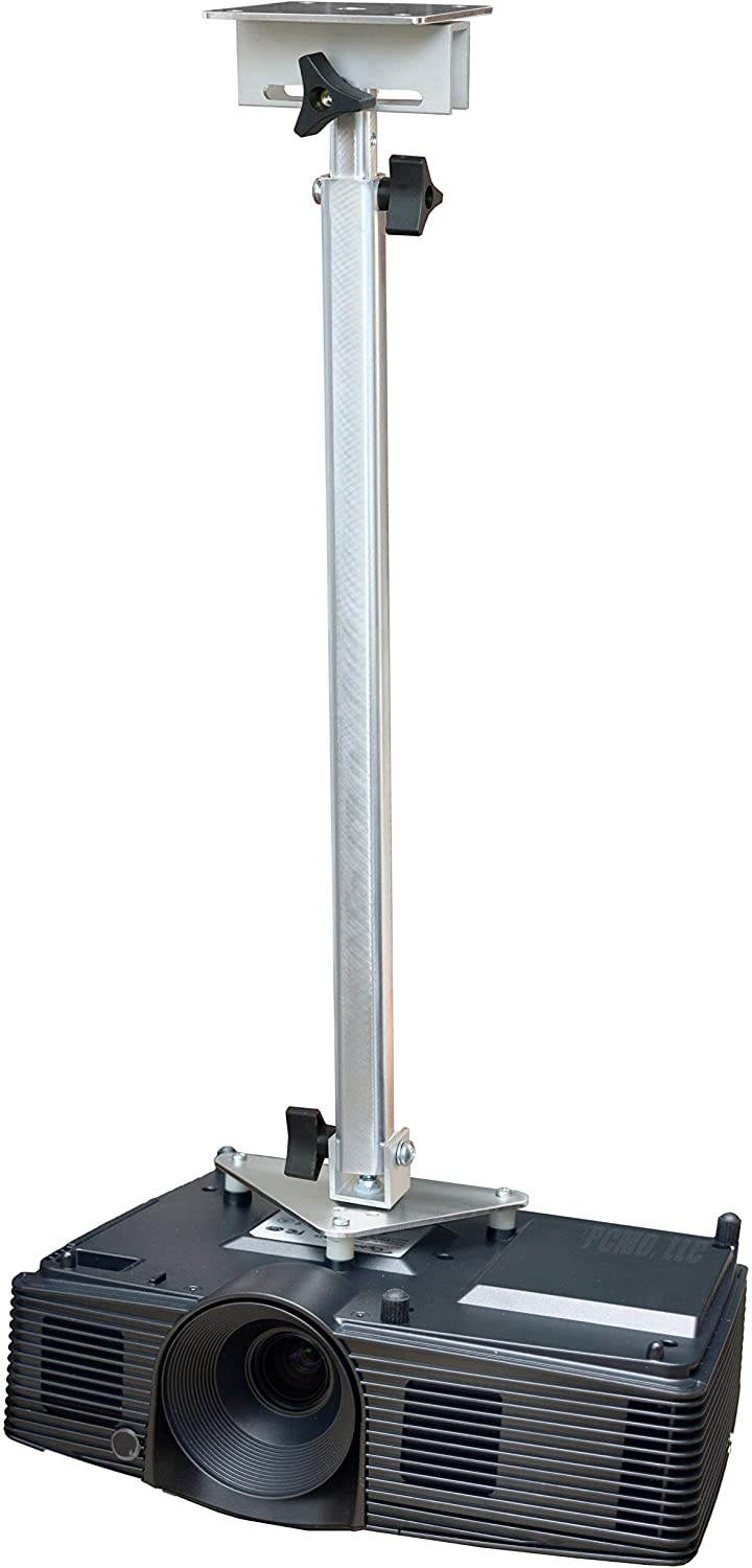 PCMD, LLC. Projector Ceiling Mount Compatible with ViewSonic LS831WU with Lateral Shift Coupling (Telescoping 23-30-Inch Extension)