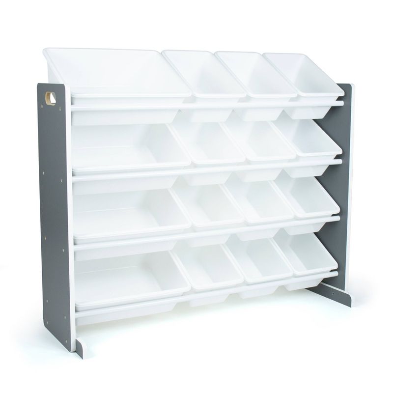 Soho Toy Storage Organizer with 16 Storage Bins Gray/White - Humble Crew