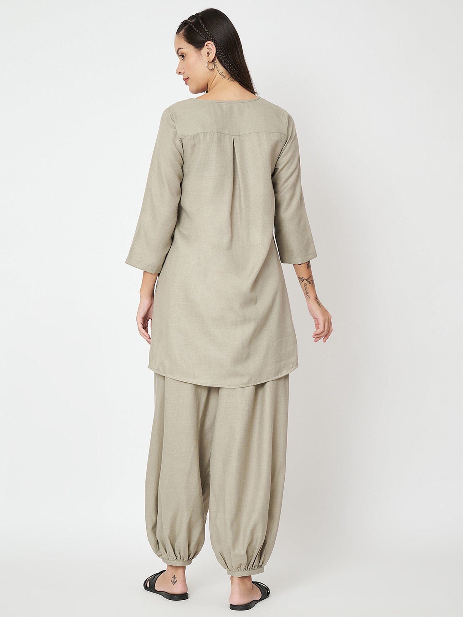 9rasa Grey Tunic & Pant Set