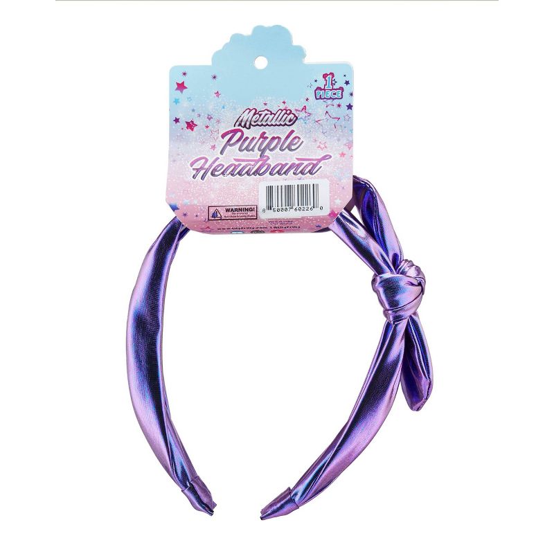 Lily Frilly Metallic Headband - Purple