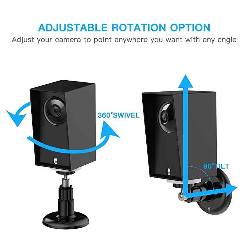 with Wyze Cam Pan Wall Mount, Weather Proof Anti-Sun Glare and UV Protection Outdoor/Indoor Adjustable Bracket with Protective Skin Case for Wyze Cam Pan 1080p Security Camera