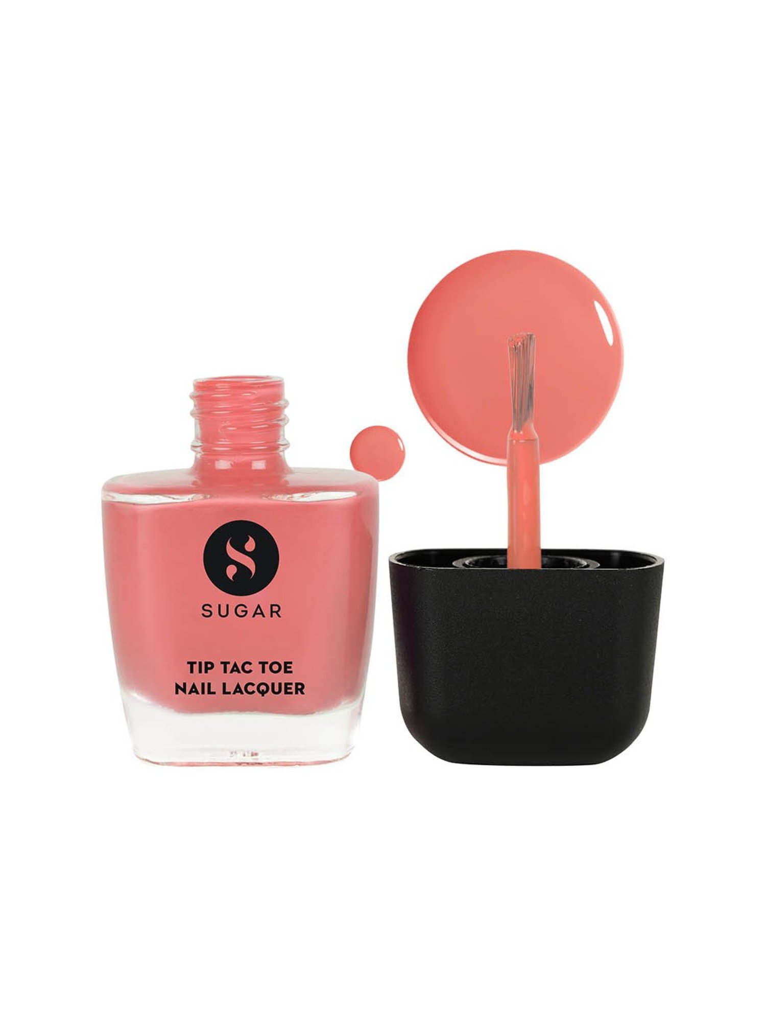 SUGAR Cosmetics Tip Tac Toe Nail Lacquer Classic 10 Coral Compass - 9 ml