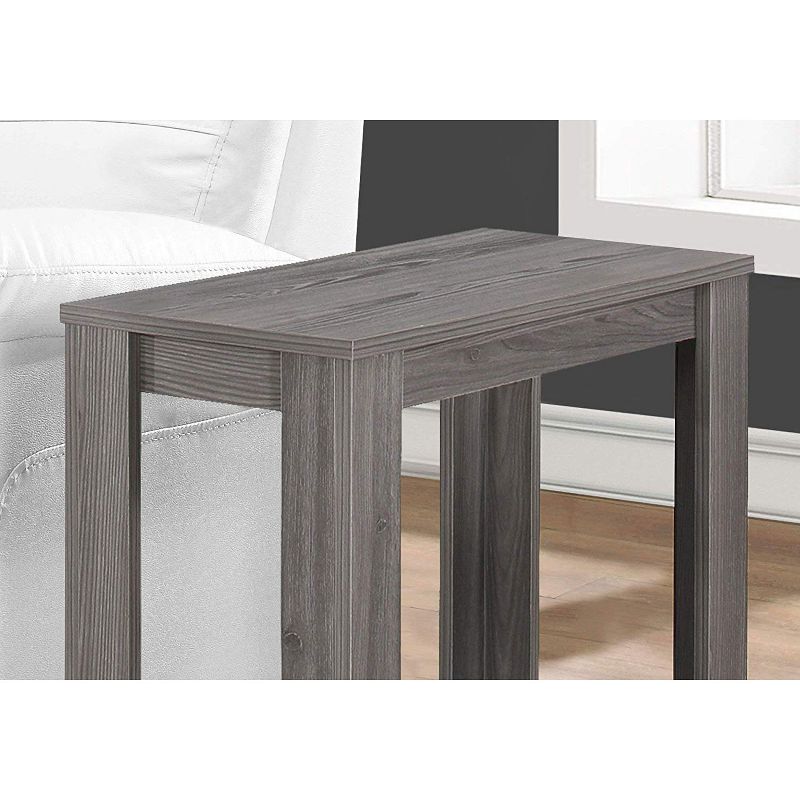 Monarch Specialties Contemporary Design Accent Rectangular Side End Table, Gray