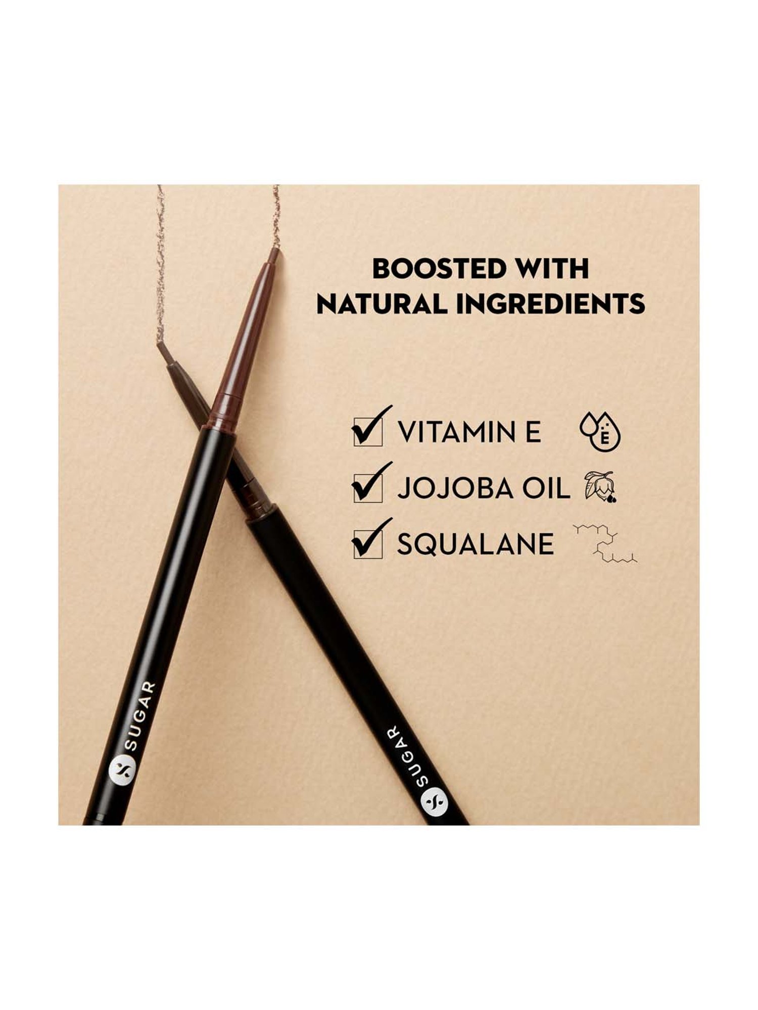 SUGAR Cosmetics Arch Arrival Micro Brow Pencil - 02 Taupe Tom - 0.09 gm