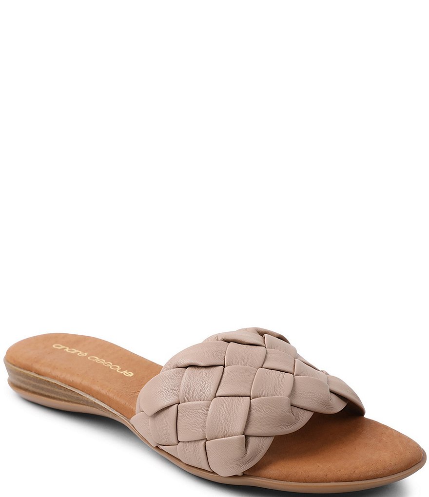 Andre Assous Nicki Featherweights&trade; Woven Leather Slide Sandals