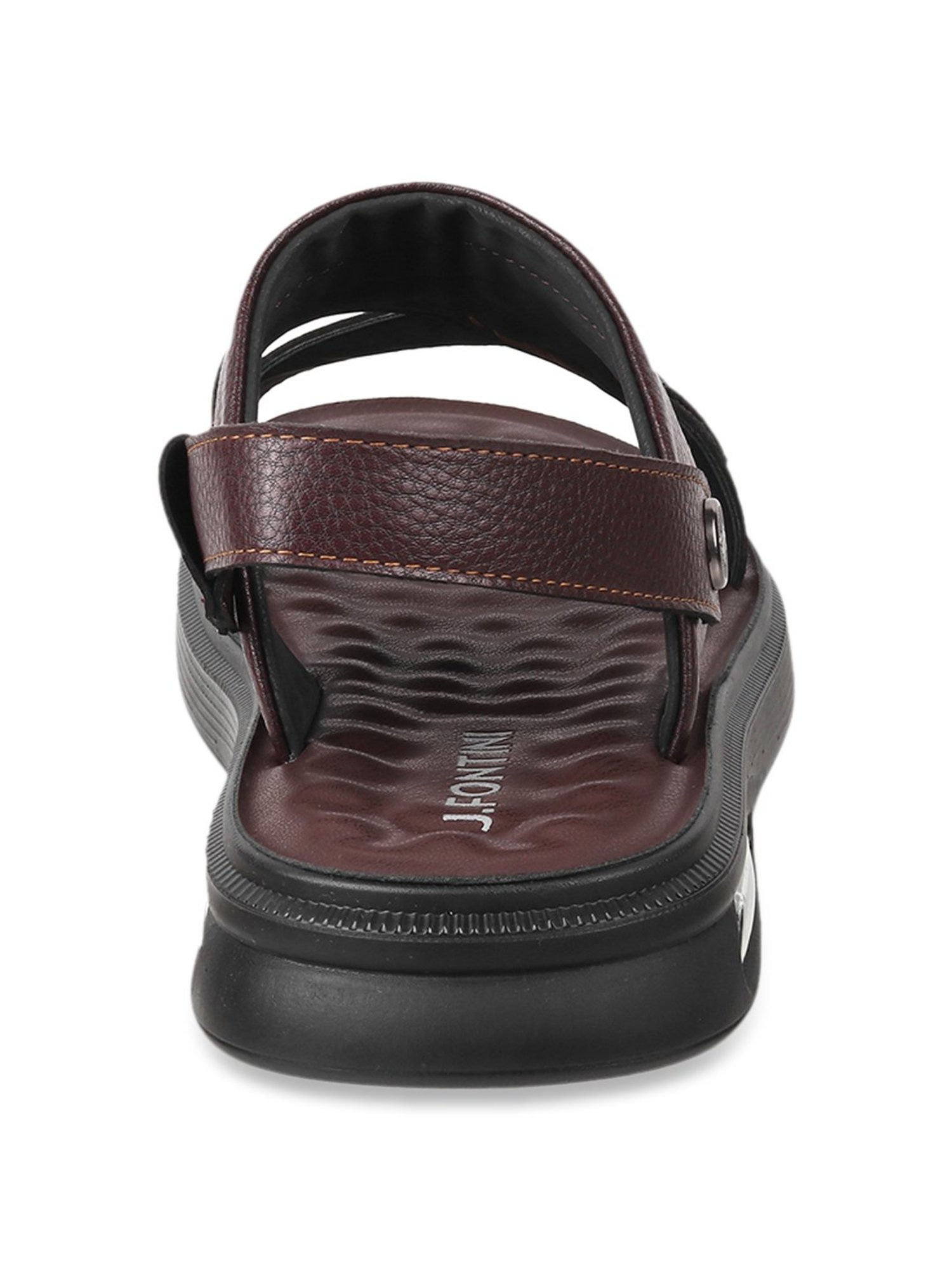 J. Fontini by Mochi Men's Brown Back Strap Sandals