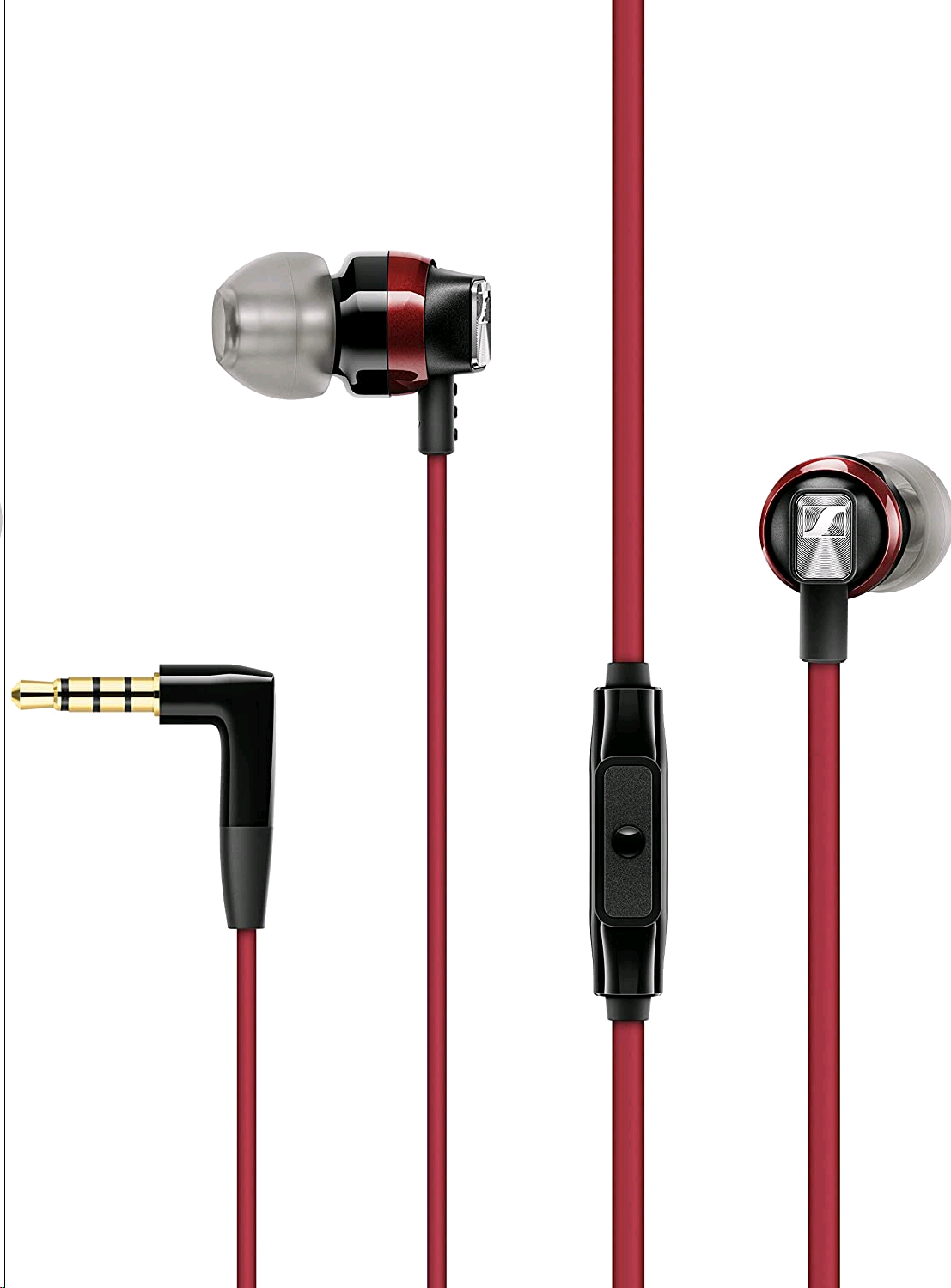 Sennheiser CX 300S In-Ear Headphones with Universal Smart Remote Control-Red