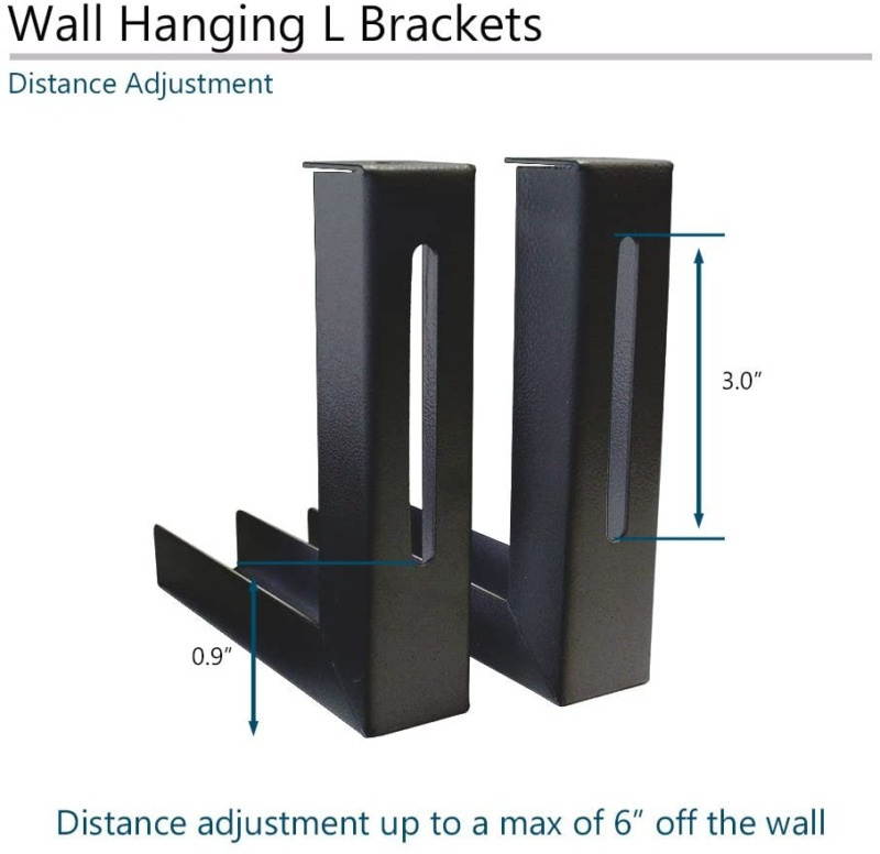 Elite Screens 6llll Black Universal Projector Screen L-Brackets, Single Meta...
