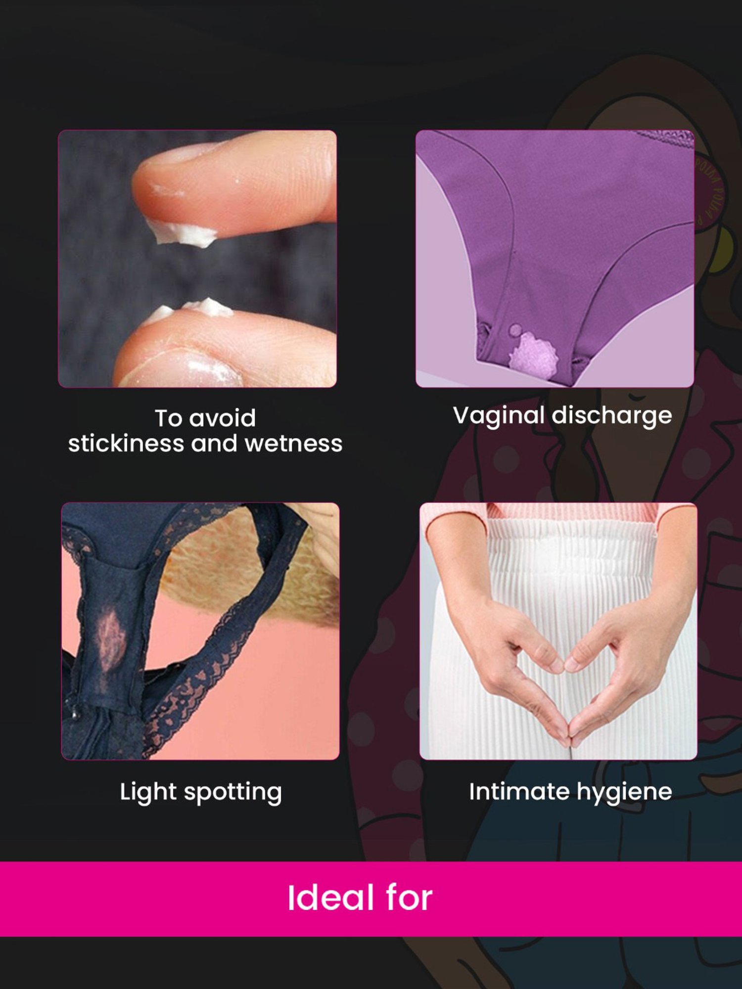 LAIQA Panty Liners (Pack of 3) XS - 60 Panty Liners