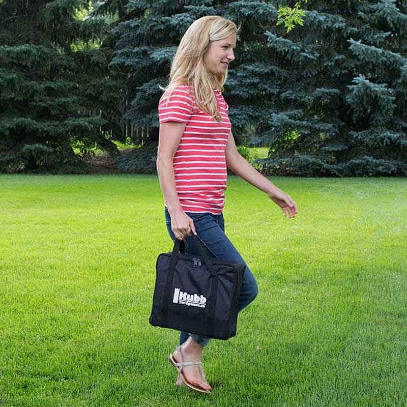 YardGames Kubb Premium Wooden Game Set with Canvas Transport & Storage Bag