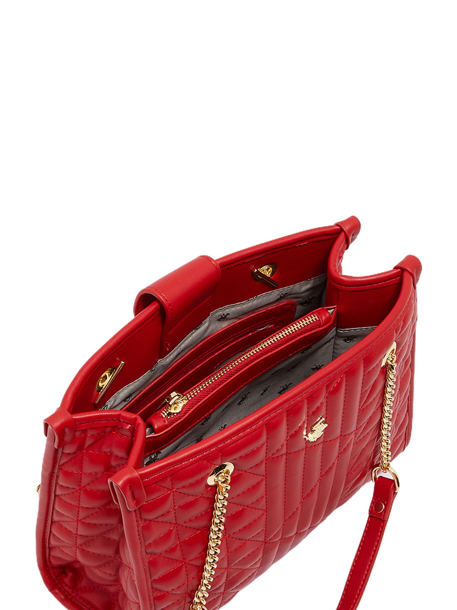 Beverly Hills Polo Club Red Quilted Handbag