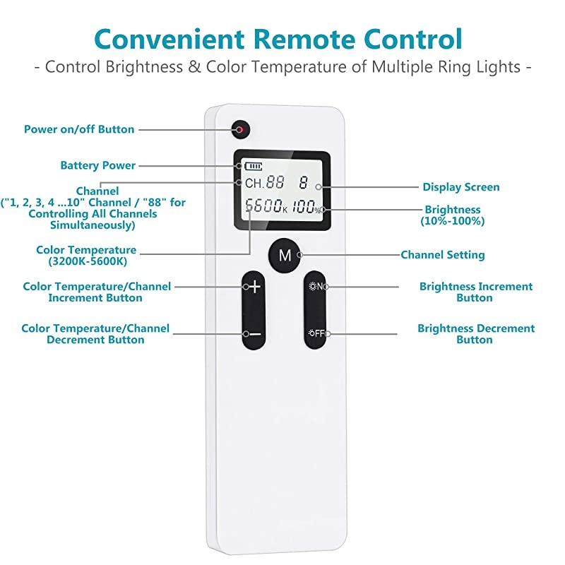 Advanced 24G 660 LED Video Light Dimmable BiColor LED Panel with LCD Screen and 24G Wireless Remote for Portrait Product Photography Studio Video Shooting with Metal U Bracket and Barndoor
