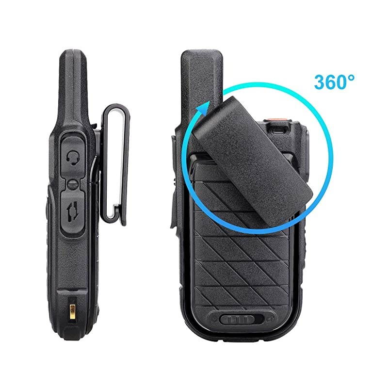 RB15 Vibration Walkie Talkies Rechargeable Adults 22 Channel Mini 2 Way Radio VOX Hands Free Emergency Alarm3 Pack