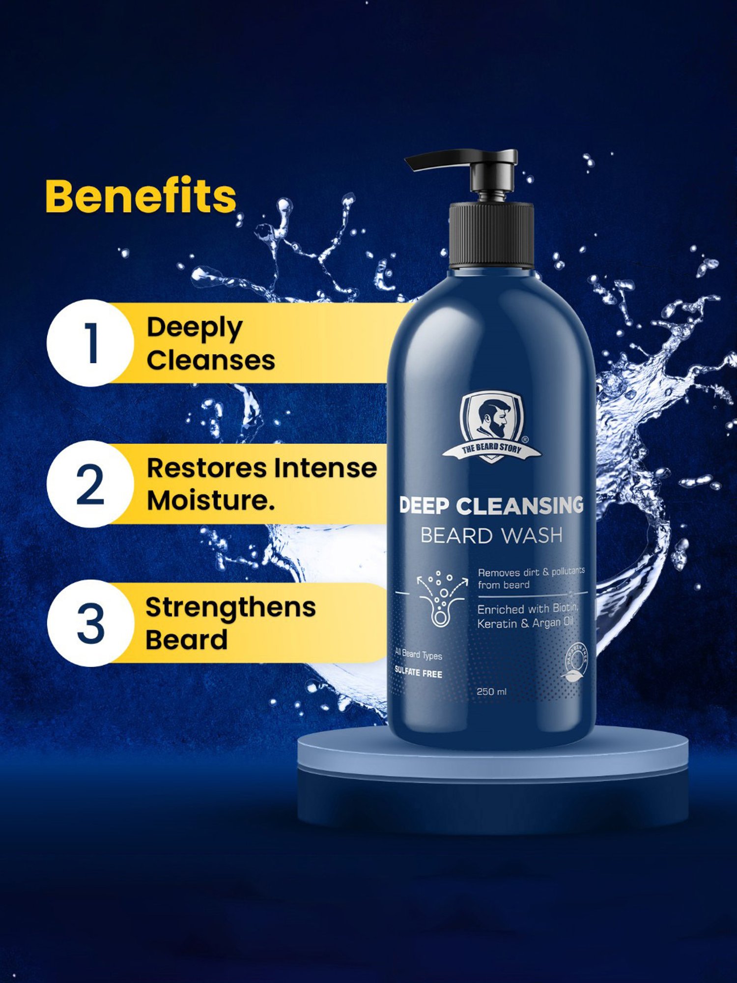 The Beard Story Deep Cleansing Beard Wash - 250 ml