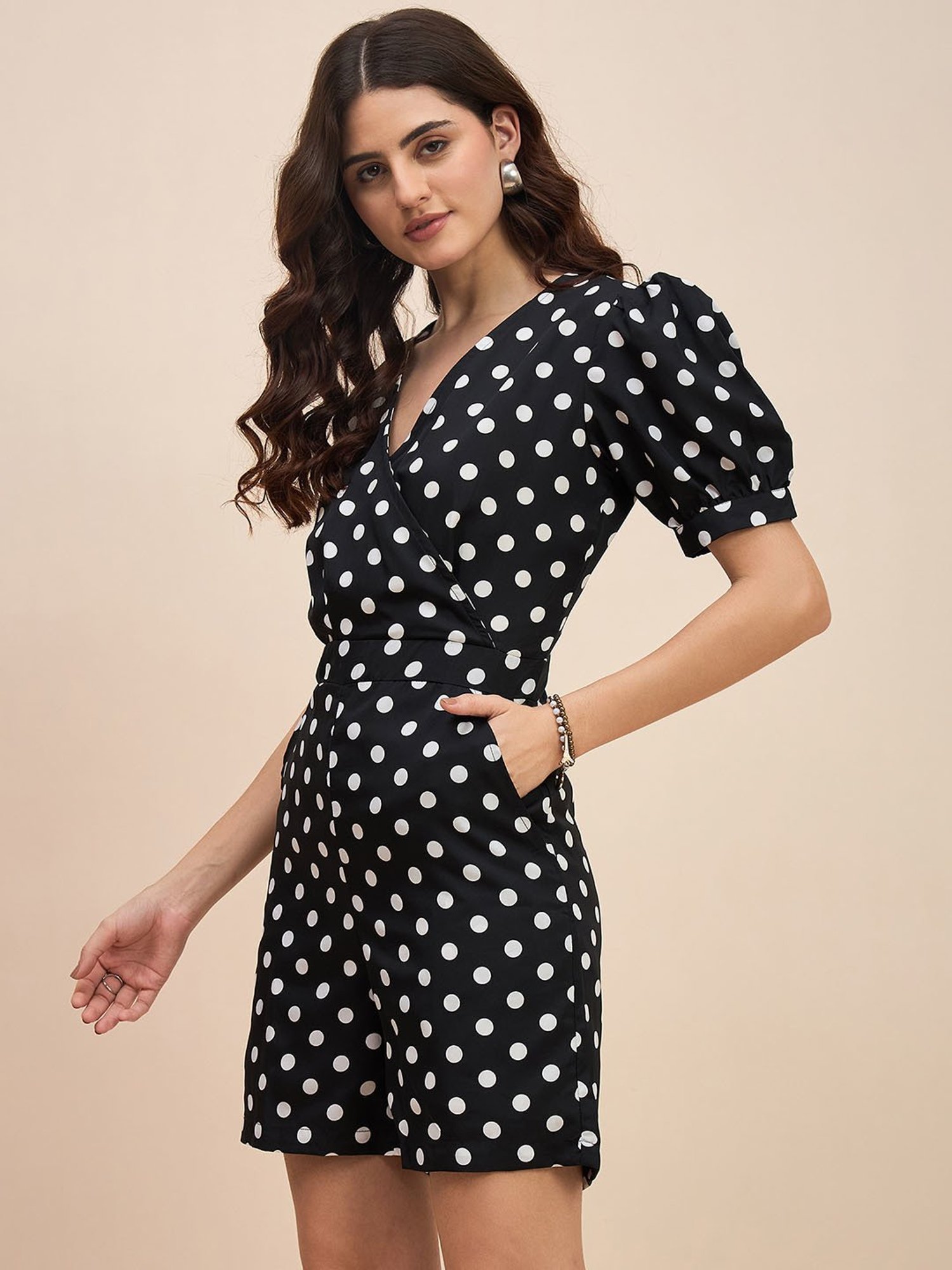 BRINNS Black Polka Dot Playsuit