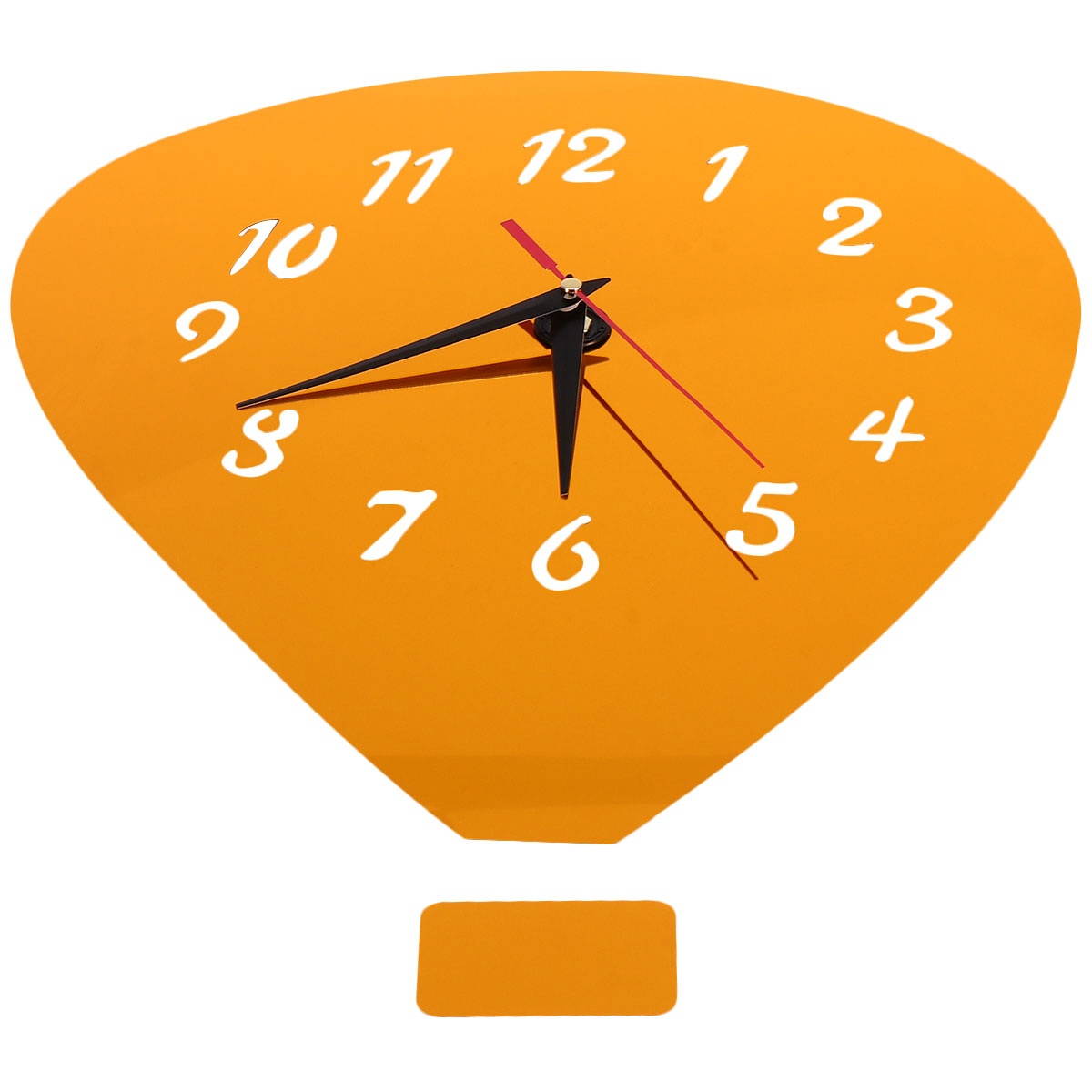 Hot Air Balloon Shaped Wall Clock Mute Wall Decorative Clock Sticky Wall Clock for Home Office Living Room (Black)