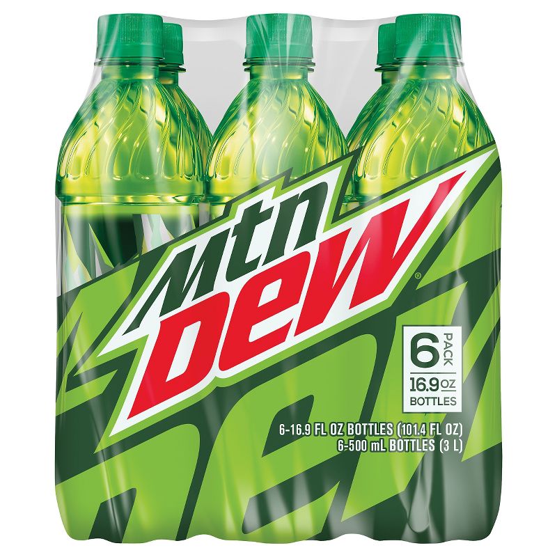 Mountain Dew Soda - 6pk/16.9 fl oz Bottles