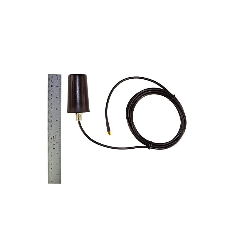 Vandal Resistant Low Profile 3G/4G/LTE Omni-Directional Antenna - 3-5 dBi Gain - Fixed Mount - 10 ft Coax Lead - for Cisco, Cradlepoint, Digi, Novatel, Pepwave, , Sierra Wireless, and Others