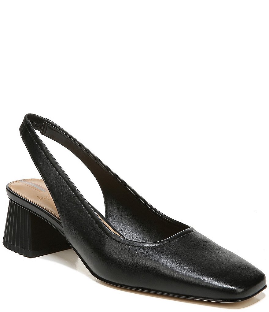Sam Edelman Toren Leather Sculptural Heel Slingback Pumps