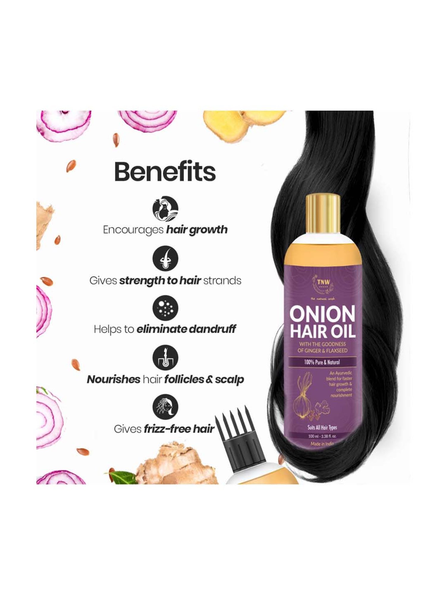 TNW-The Natural Wash Onion Hair Oil - 100 ml