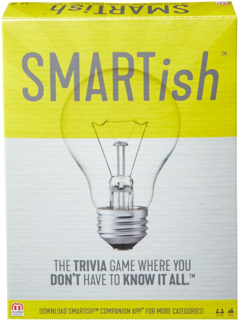 Smartish Trivia Strategy Board Game for 2-12 Players Ages 14Y+