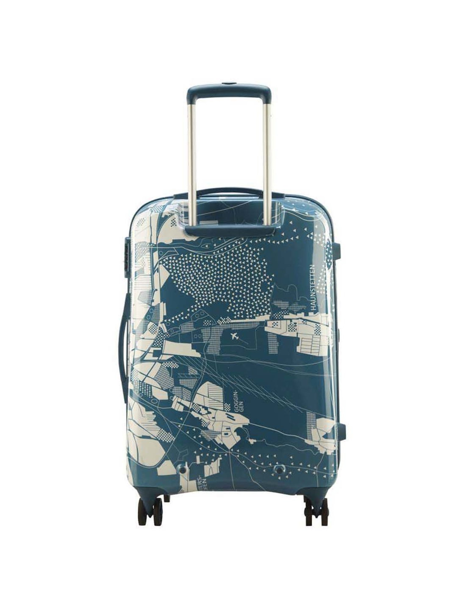 Skybags Globerunner Corsair Blue Printed Hard Medium Trolley Bag - 46 cm