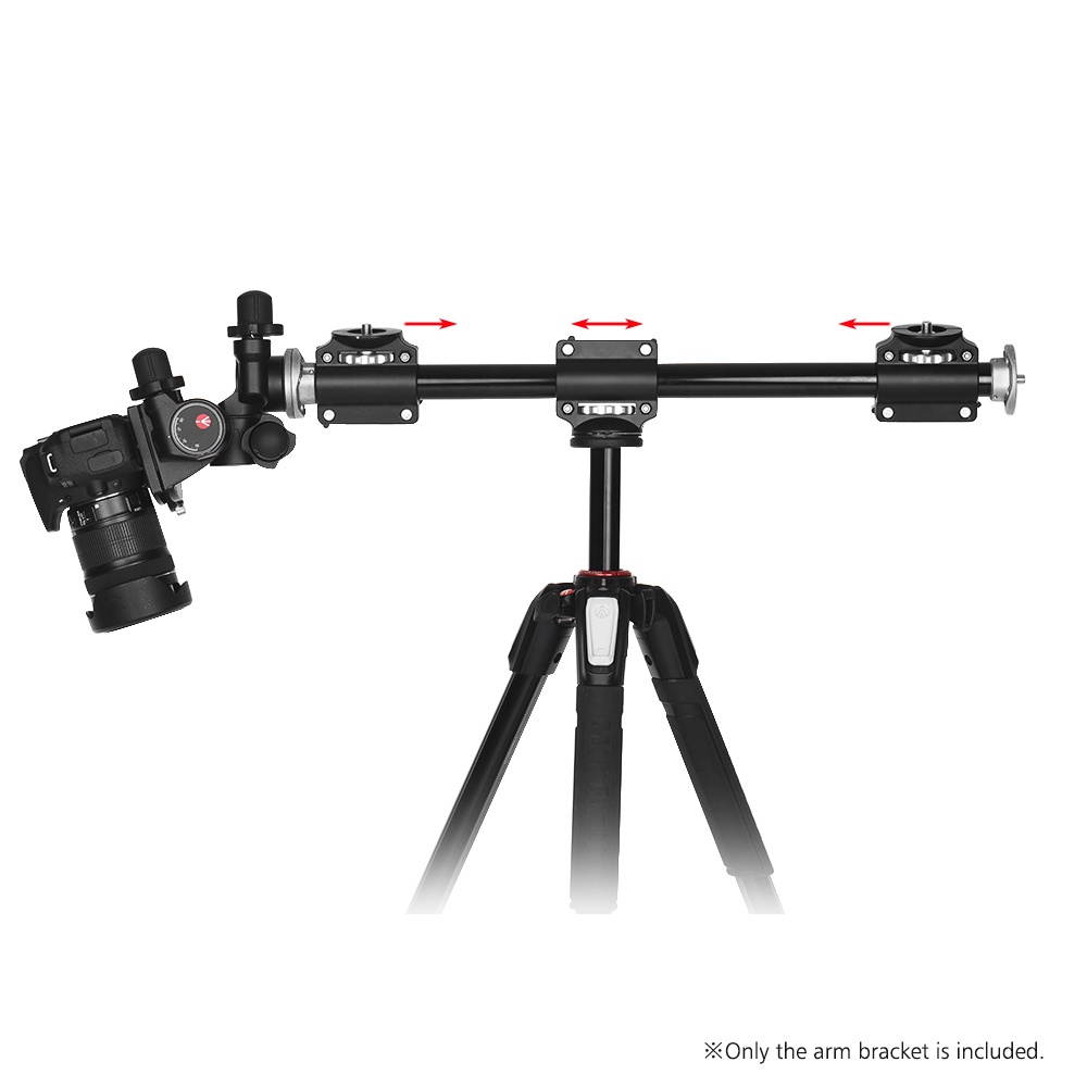 Adjustable Aluminiun Alloy Tripod Boom Horizontal Camera Mount Extension Arm with 3/8 Inch Screw for Overhead Product Photography for Ballhead Cameras
