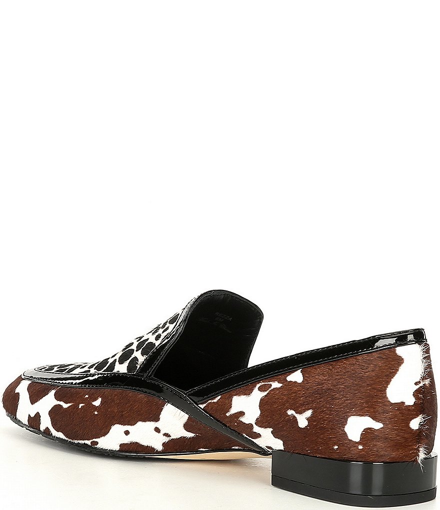 Donald Pliner Rezza Cow Giraffe Print Haircalf Loafers