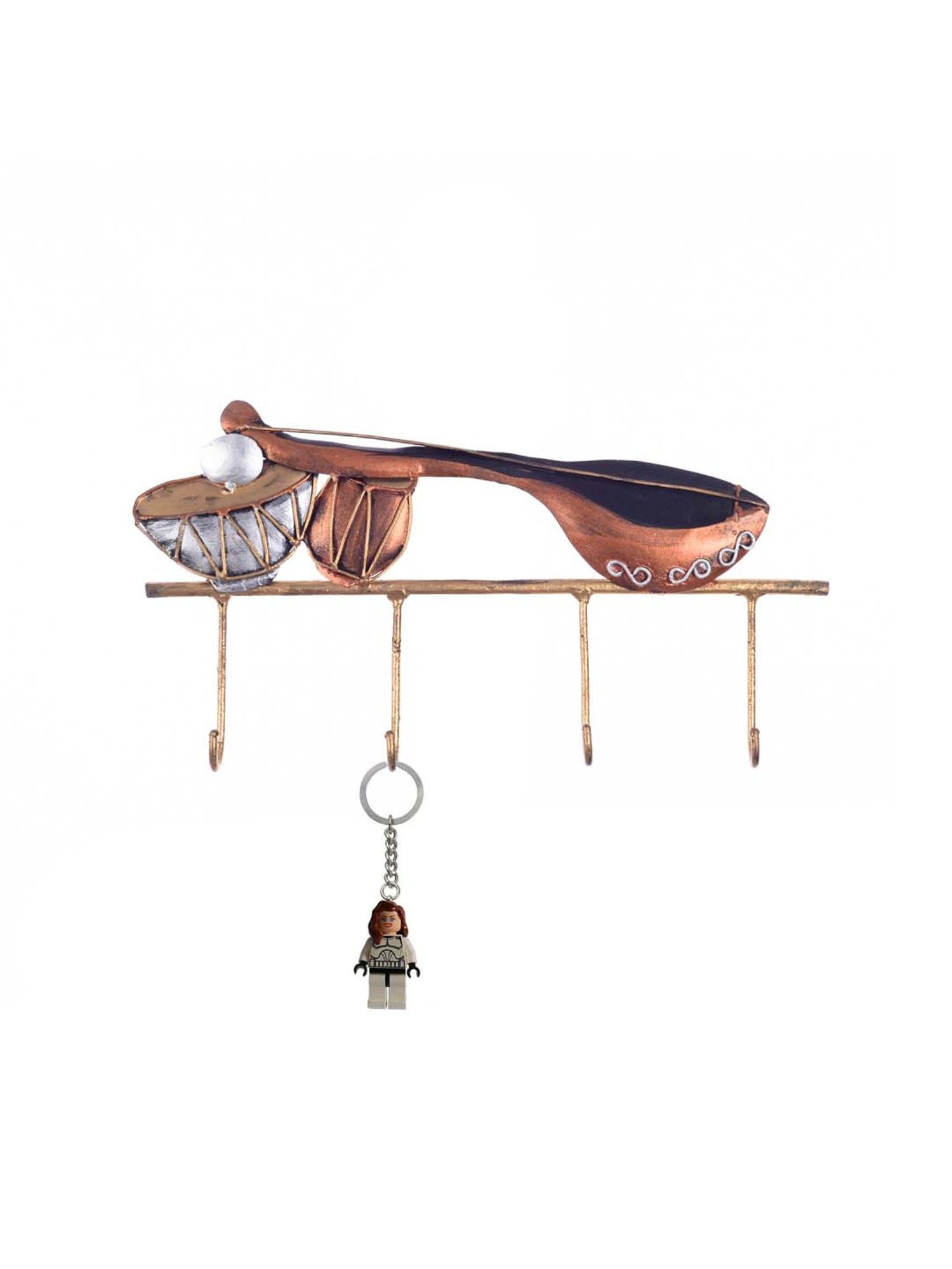 Gathari White & Orange Ceramic Desk Planter