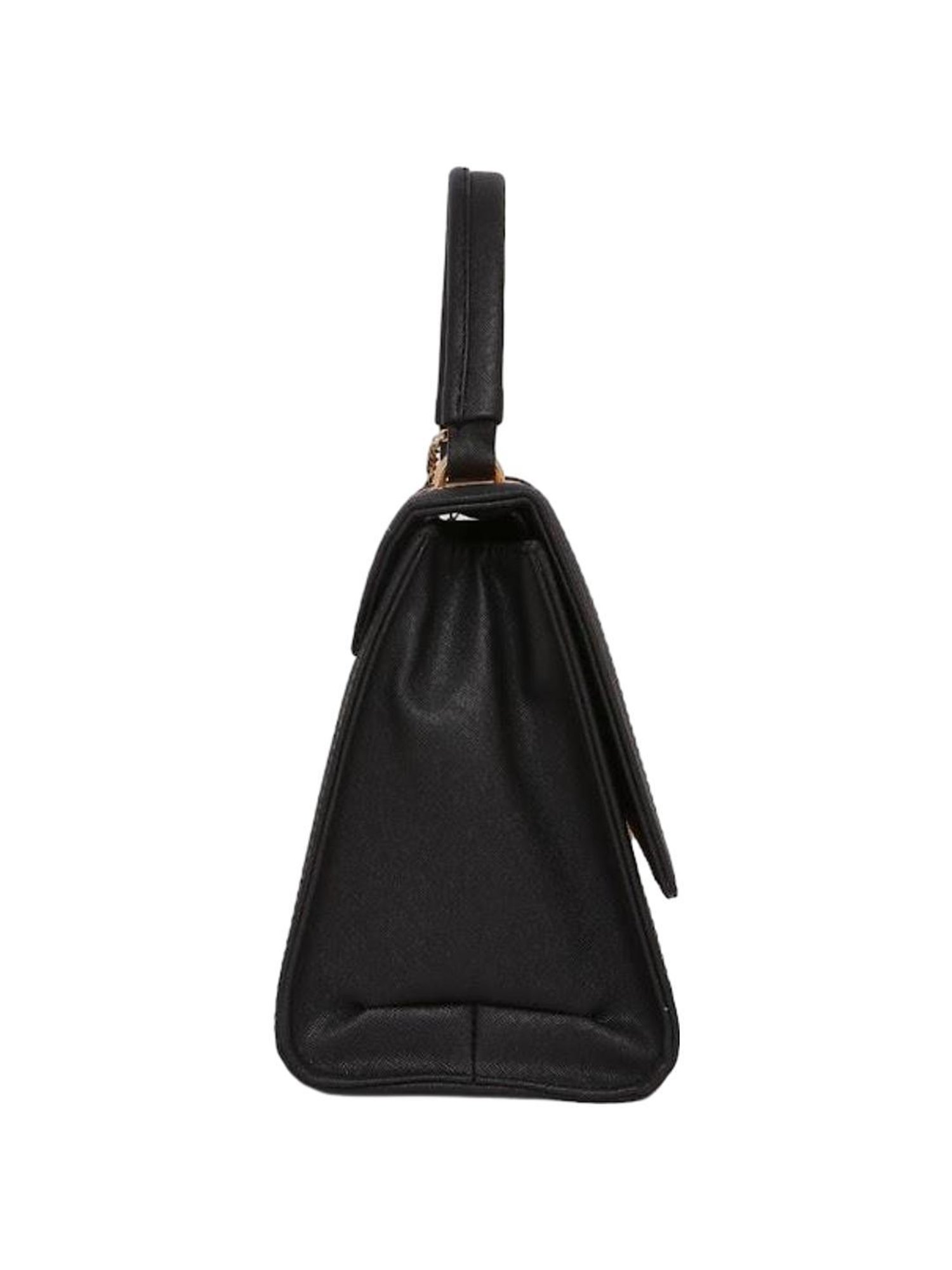 THE HOLISTIK Desirious Black Printed Medium Handbag