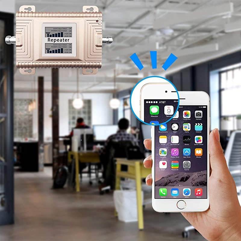 Cell Phone Signal Booster for Home and Office Dual Band GSM 3G 4G LTE Band 2 and Band 5 Cell Phone Signal Repeater with Antenna Kit for AT&T,Verizon,T-Mobile,Straight Talk | FCC Approved