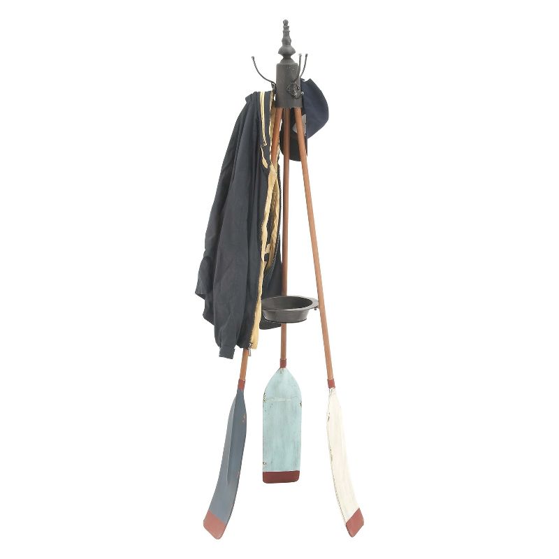 Quatro Umbrella Stand & Coat Rack Steel - Adesso