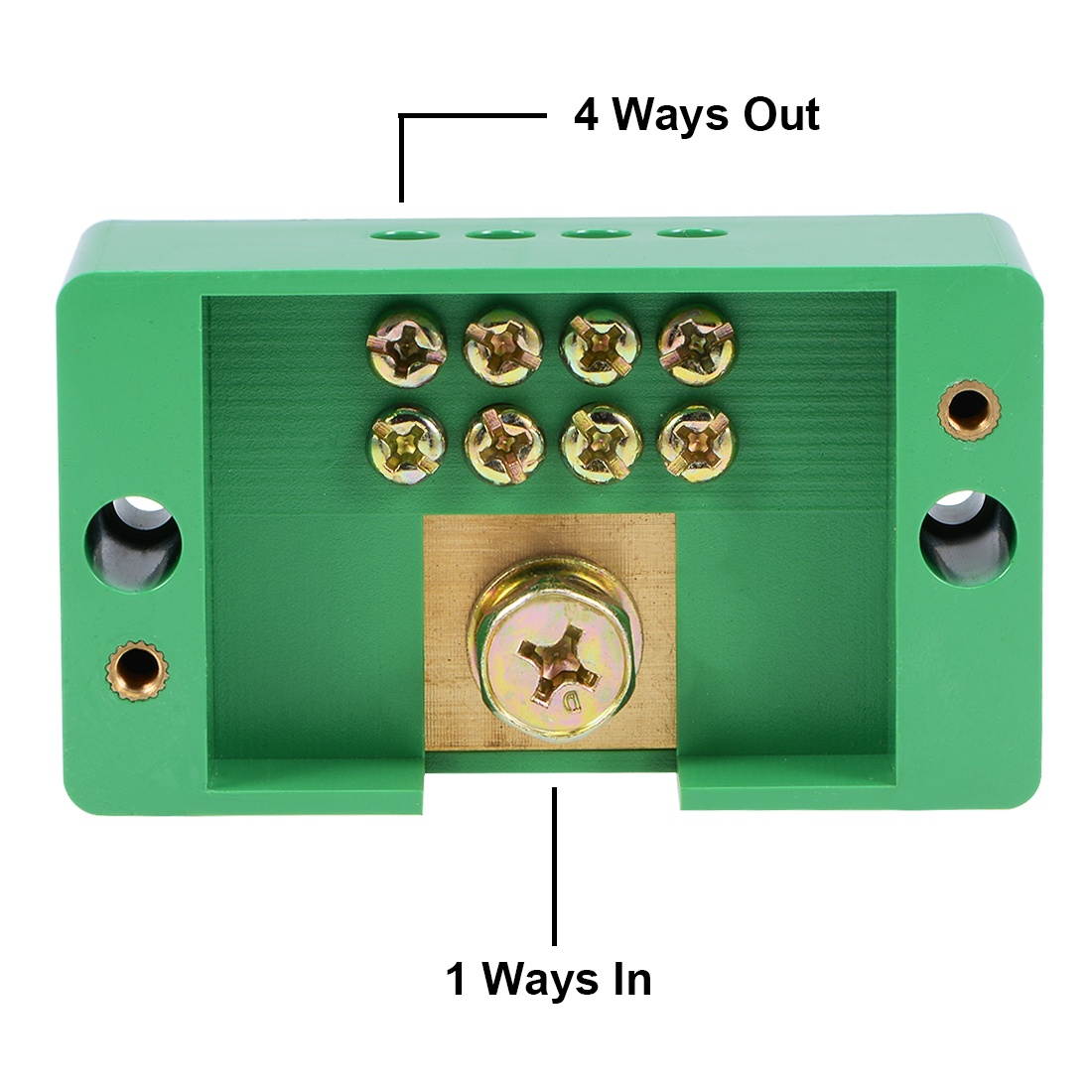 1 Inlet 4 Outlet Terminal Strip Blocks Single Phase Distribution Block for Metering Box