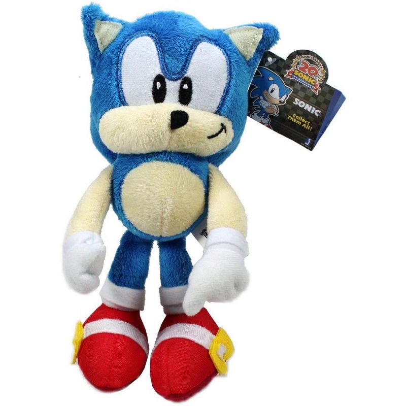 Zoofy International Sonic The Hedgehog 20th Anniversary 7" Plush: Classic Sonic