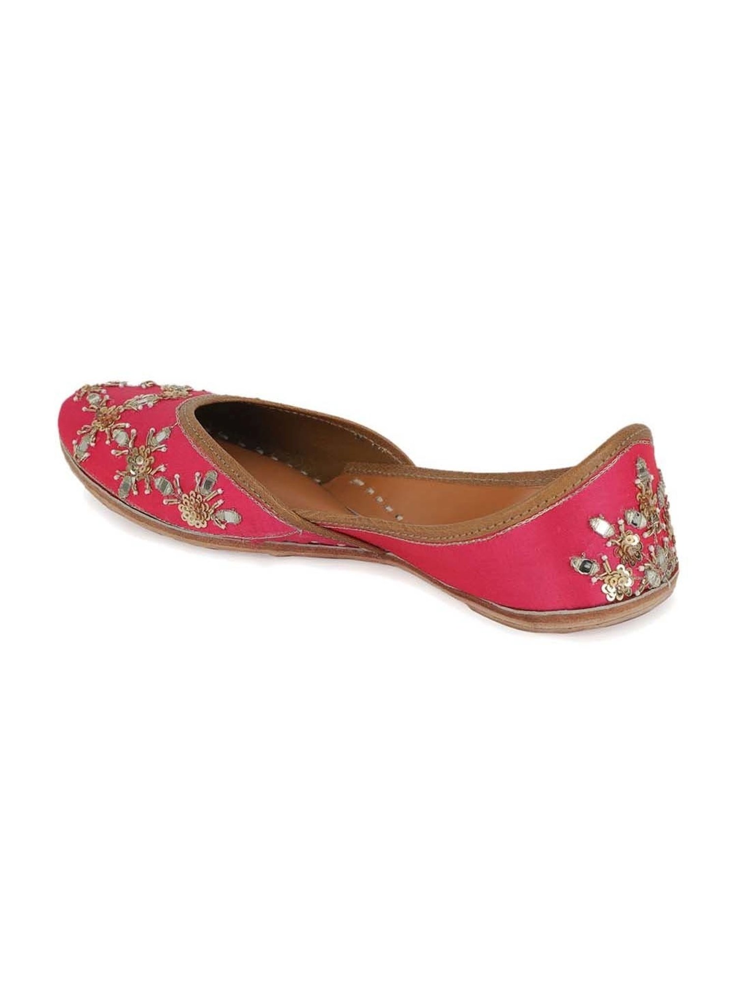 Glam Story Women's Pink Ethnic Juttis