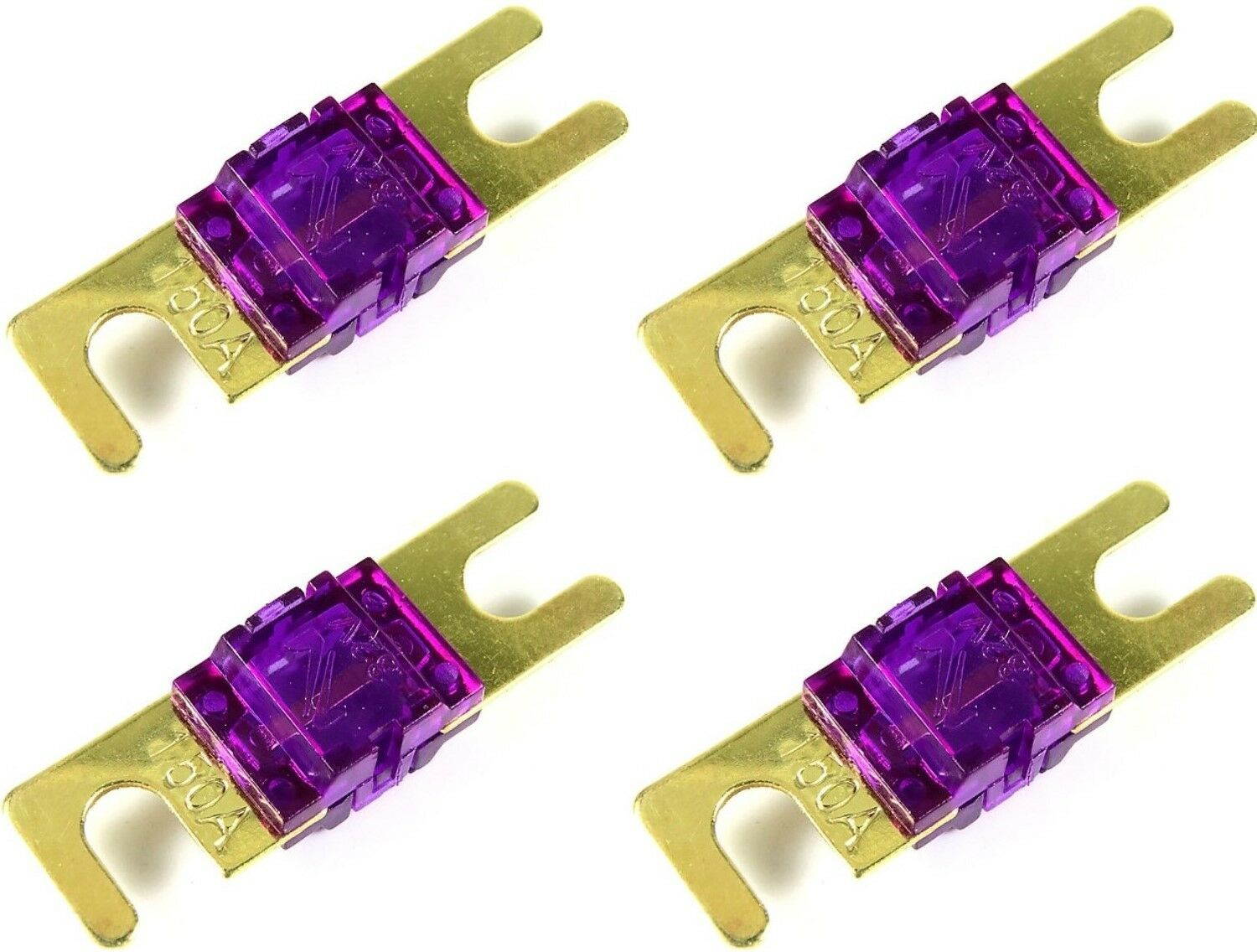 ABSOLUTE AFS150-4 4 PACK OF 150 AMP GOLD AFS / MIDI / MINI ANL FUSES