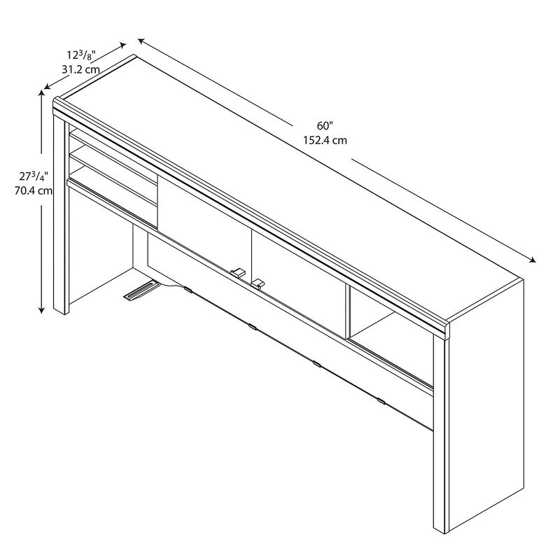 Bush Enterprise Collection 60W Low Hutch Mocha Cherry 2961MC03