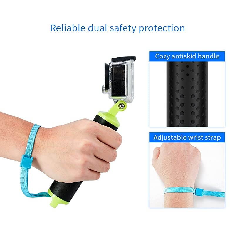 Floating Hand Grip Waterproof Handle for Gopro AKASO Campark APEMAN Action Camera