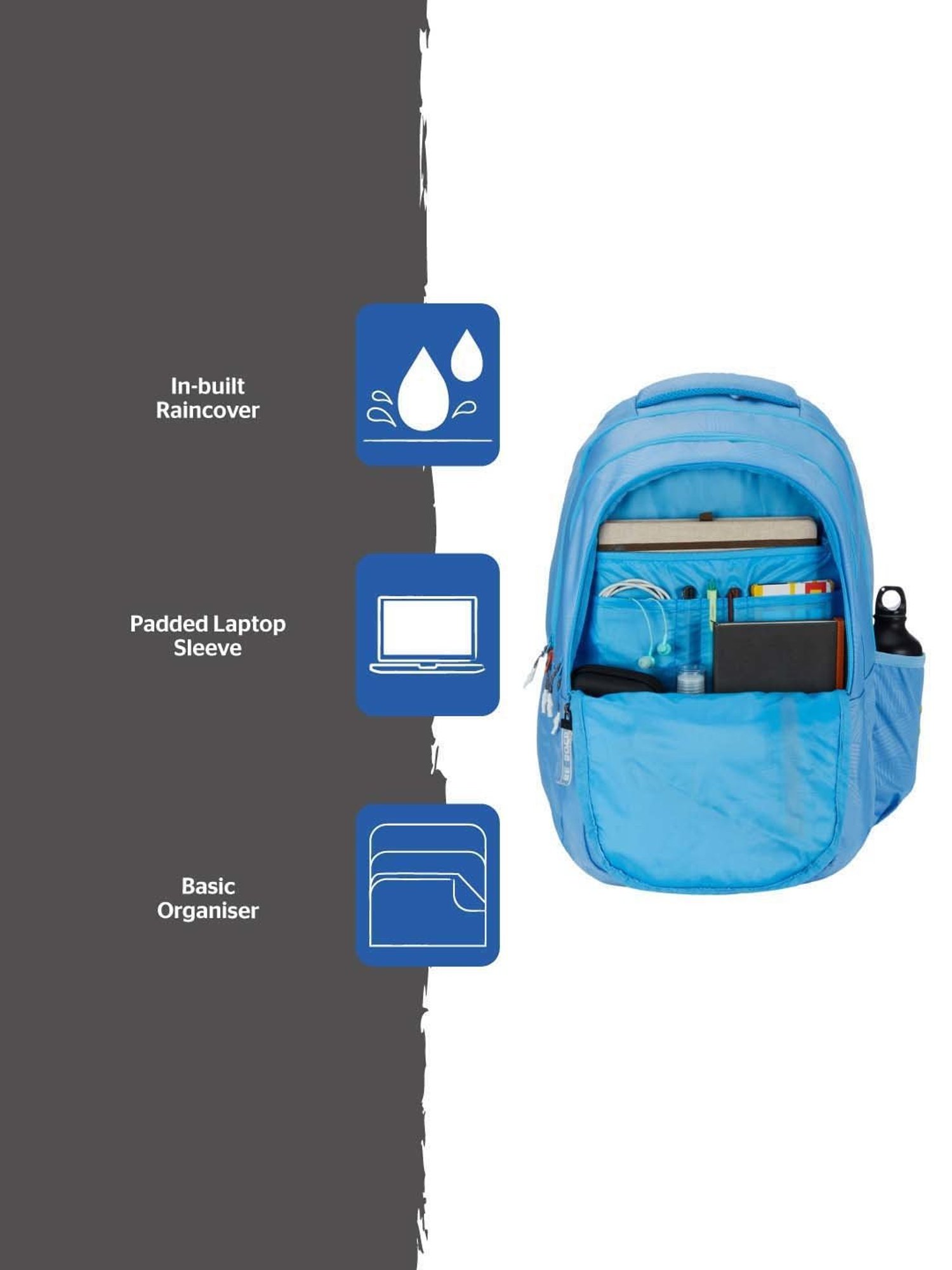 Wiki 47.5 Ltrs Blue Medium Laptop Backpack
