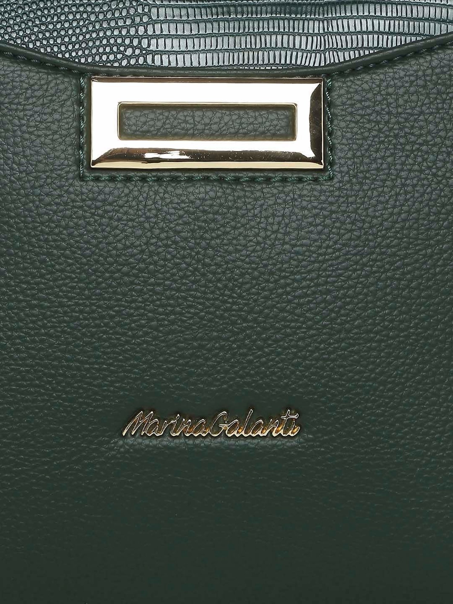 Marina Galanti Green Solid Medium Sling Handbag