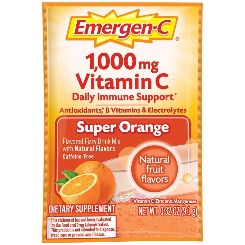 Emergen-C Vitamin C Supplement Drink Mix - Super Orange - 60ct
