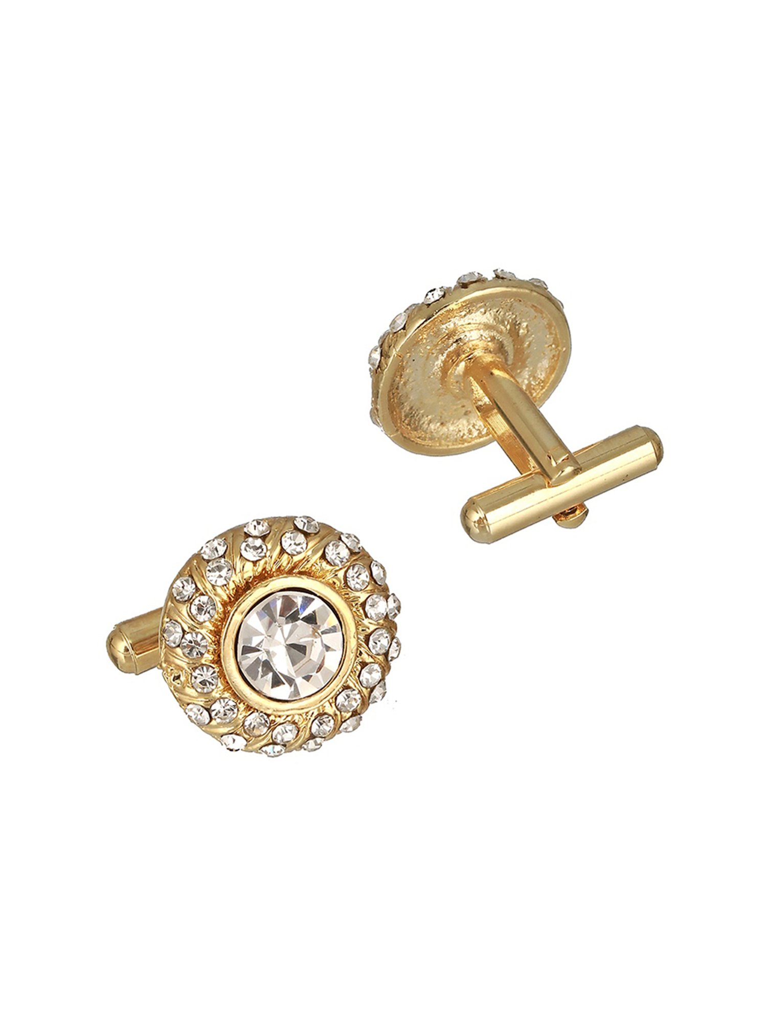 Bold by Priyaasi Halo Circle Golden Cufflinks for Men