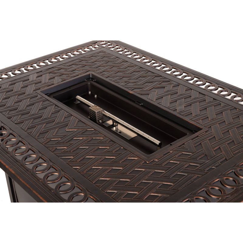 Meerin Rectangular Aluminum LPG Fire Pit - Fire Sense