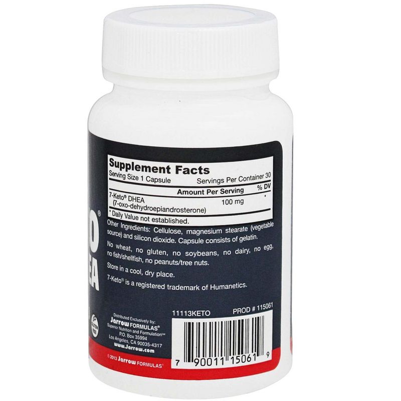Jarrow Formulas 7-Keto DHEA 100 mg.  -  30 Count