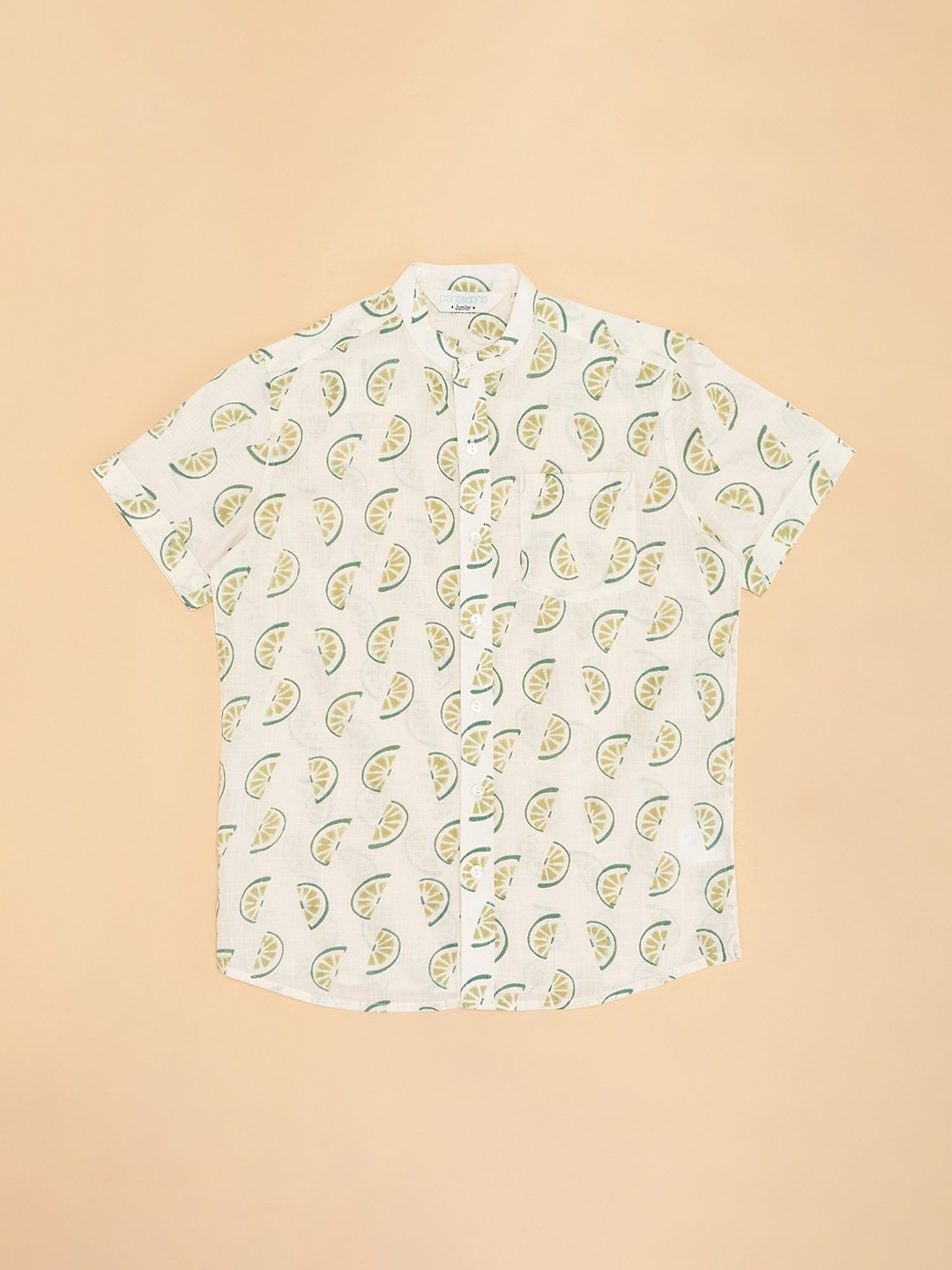 Indus Route by Pantaloons Boys Green Print Shirt