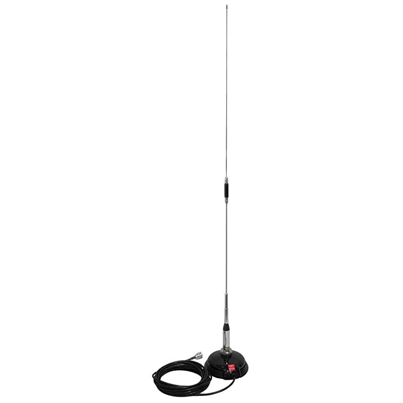 NMO200C 385quot Antenna NMO Mount Dual Band VHF UHF 155460Mhz Commercial Tuned Antenna GMRS MURS Requires NMO Mount
