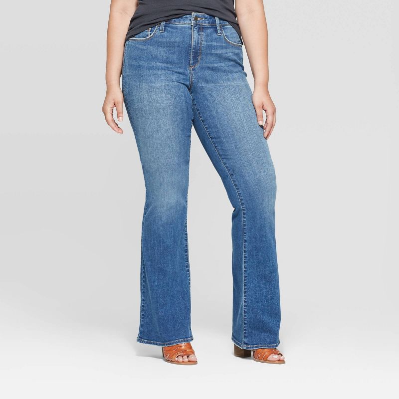 Sail Blue Wide Leg Pocketed High Waist Jeans