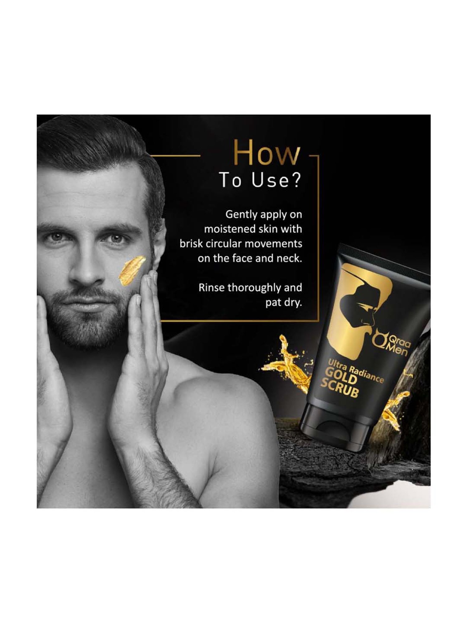 Qraa Men Ultra Radiance Gold Scrub - 100 gm